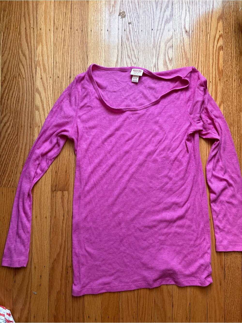 Mission Women's Long Sleeve Scoop Neck Top in pink